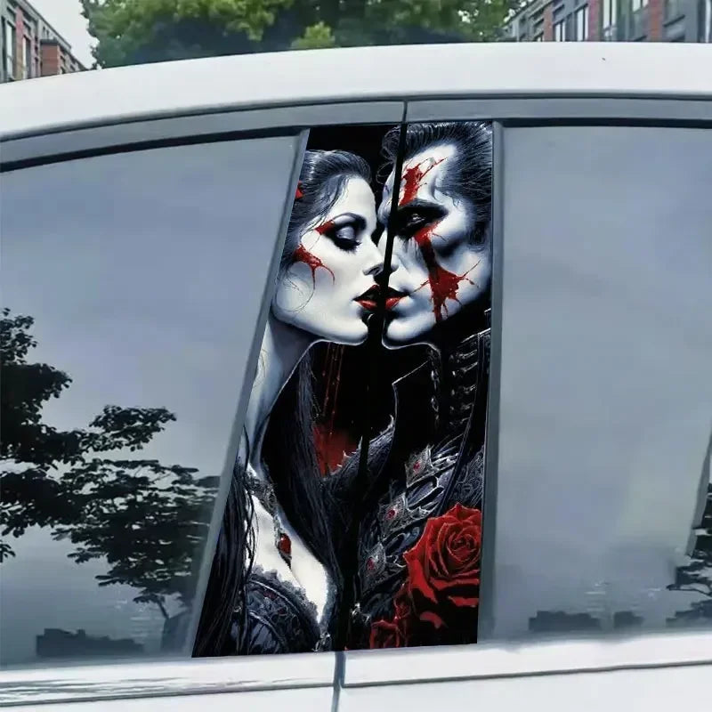 Gothic Style Couple Kiss Car Stickers