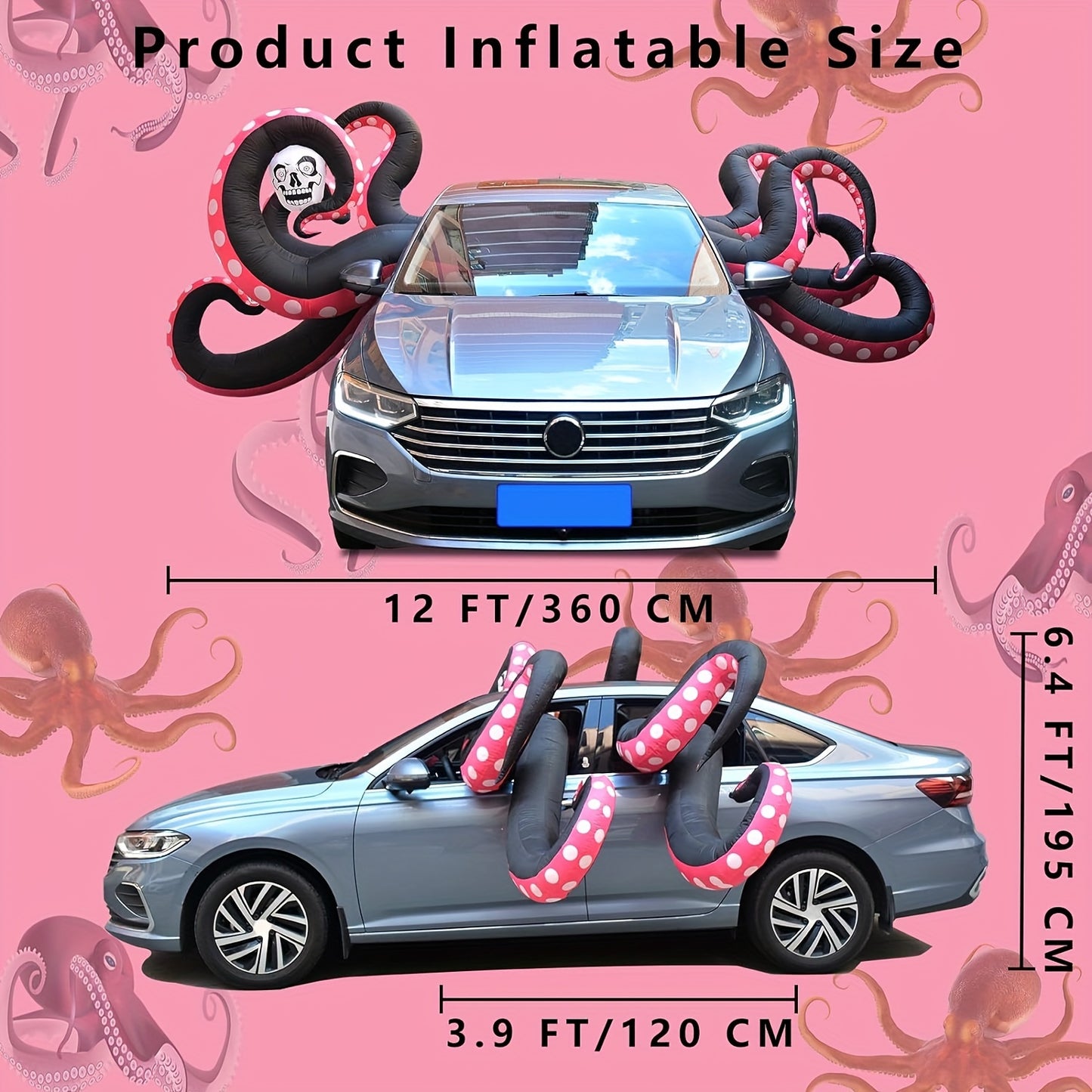 Giant Inflatable Octopus Legs - 12 FT