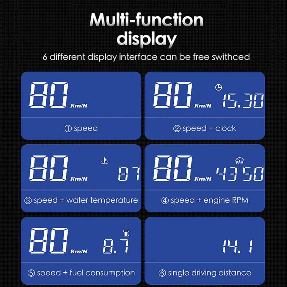 Vjoycar HD Car Speed Projector (OBD2 HUD)