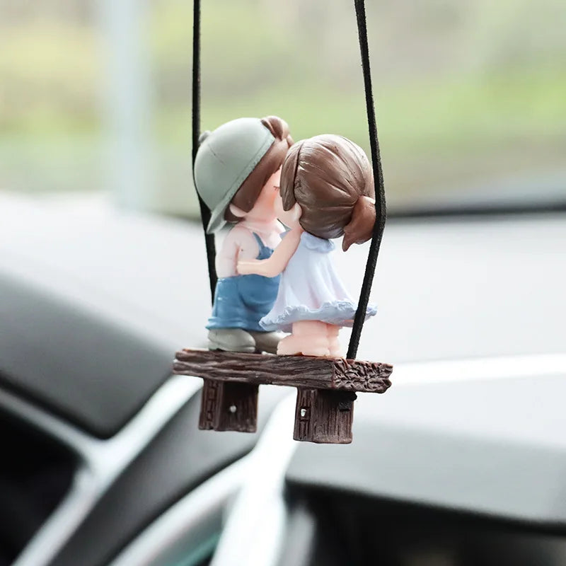 Lovely Couple Kiss&Hug Car Ornament