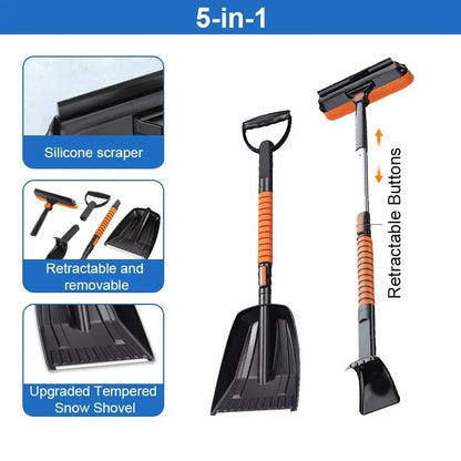 5 in 1 Detachable Ice Scraper Snow Brush