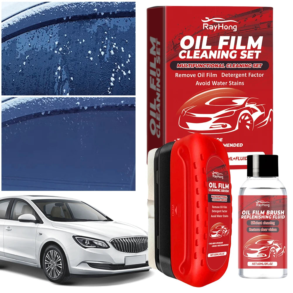 Car Windshield Brush Set – Oil Film Cleaning Kit