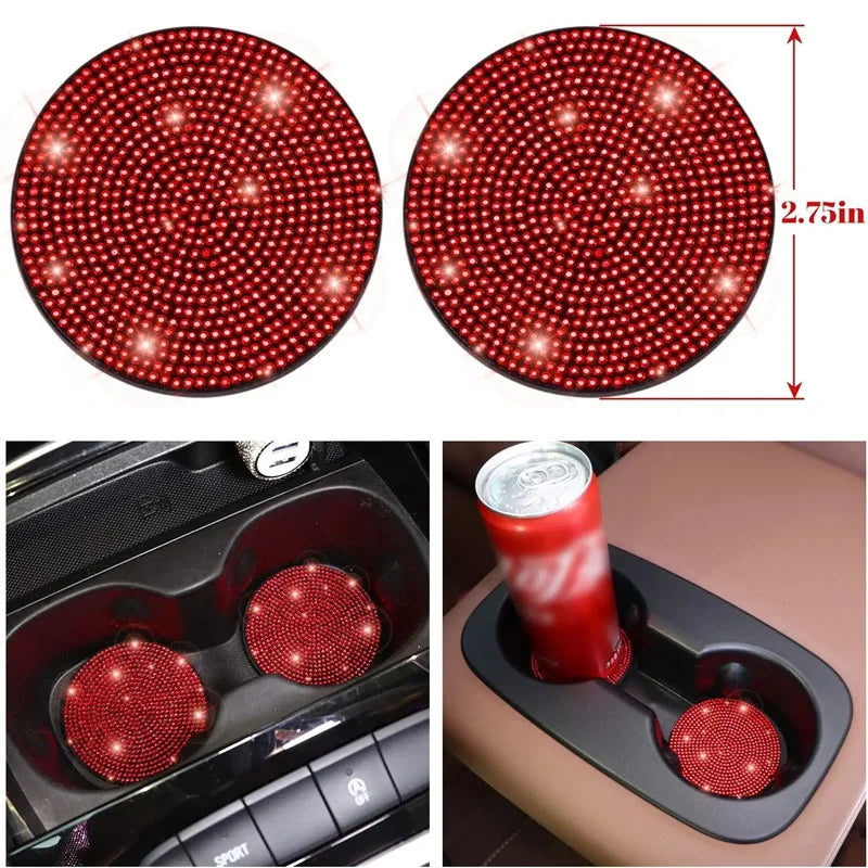 Glitter Crystal Diamond Car Steering Wheel Covers Rhinestone Auto Handlebar Cover Bling