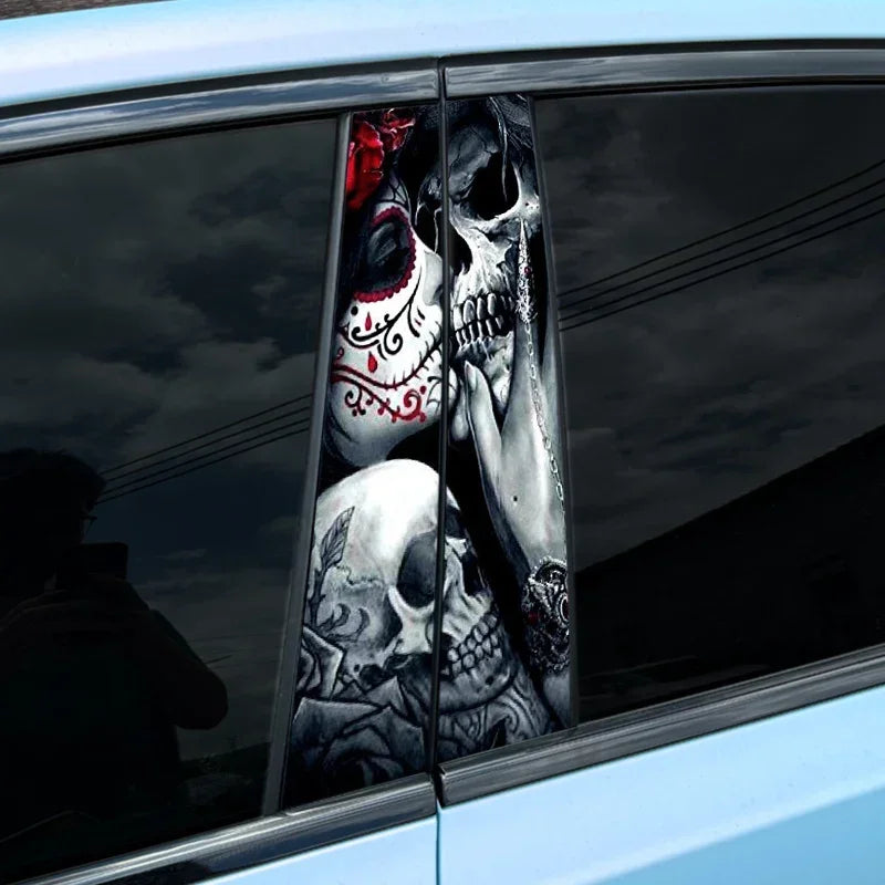 Gothic Sticker Skull Couple Waterproof