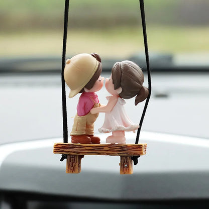 Lovely Couple Kiss&Hug Car Ornament