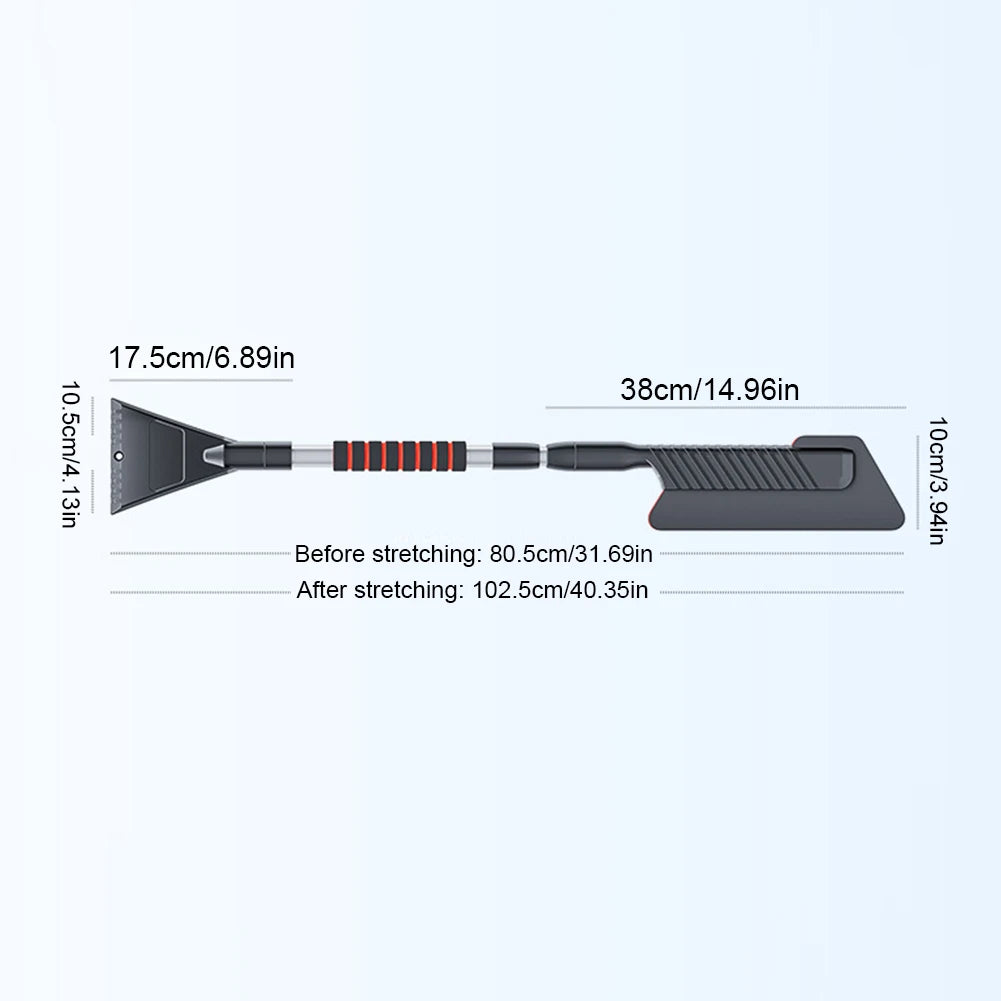 3-in-1 Extendable Snow Brush & Ice Scraper with Telescopic Shovel