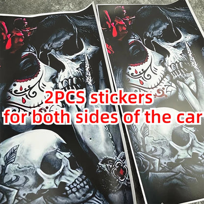 Gothic Sticker Skull Couple Waterproof