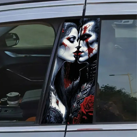 Gothic Style Couple Kiss Car Stickers