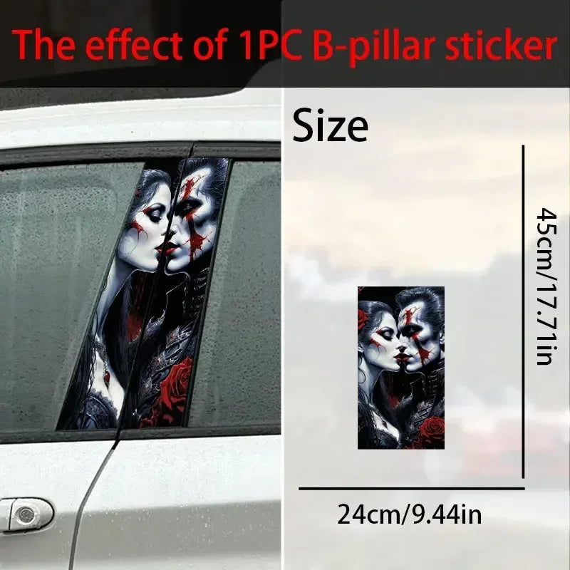 Gothic Style Couple Kiss Car Stickers