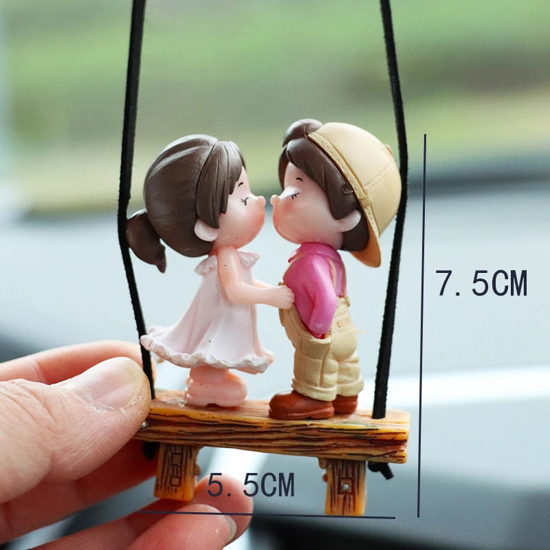 Lovely Couple Kiss&Hug Car Ornament