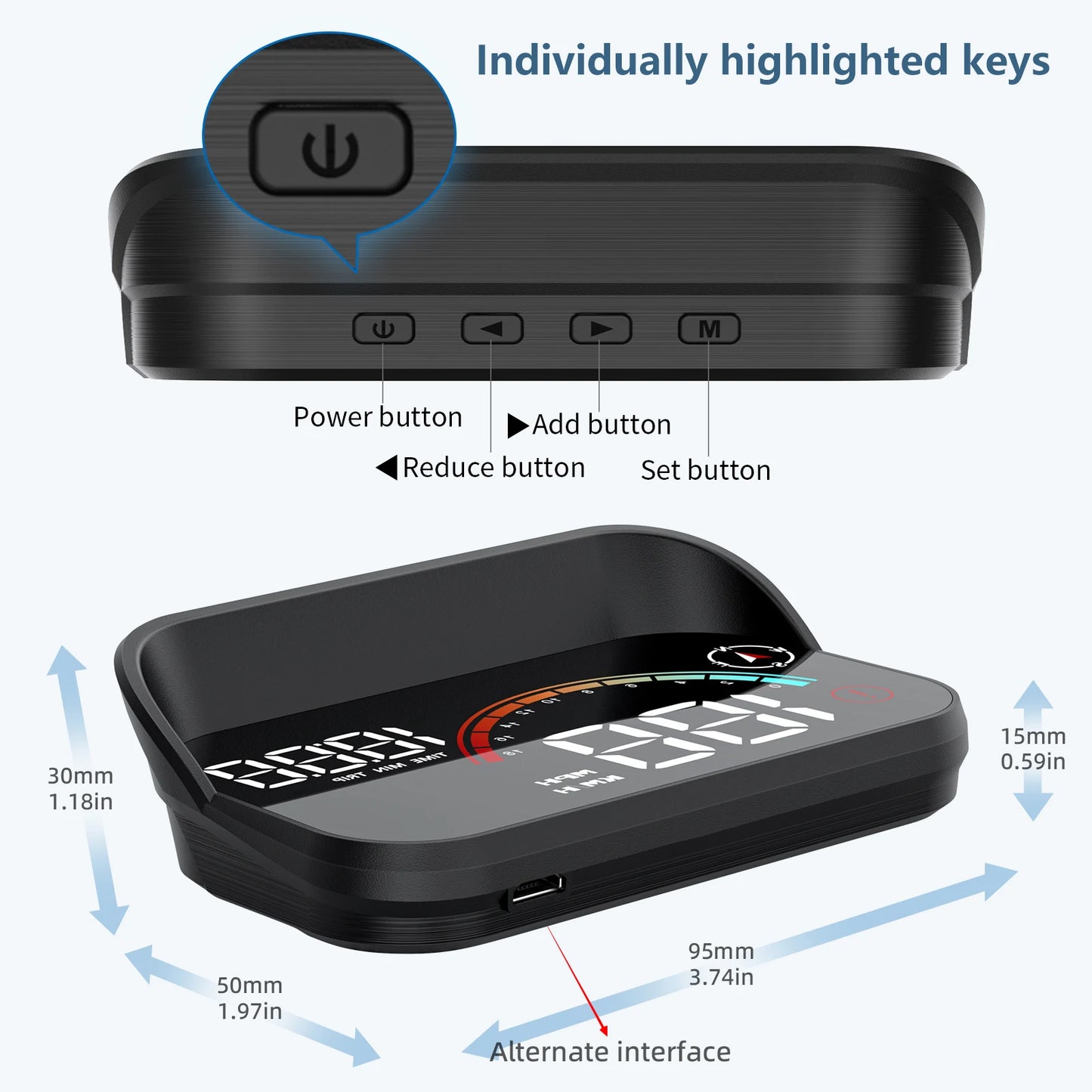 M22 Car HUD Projector  HD LCD