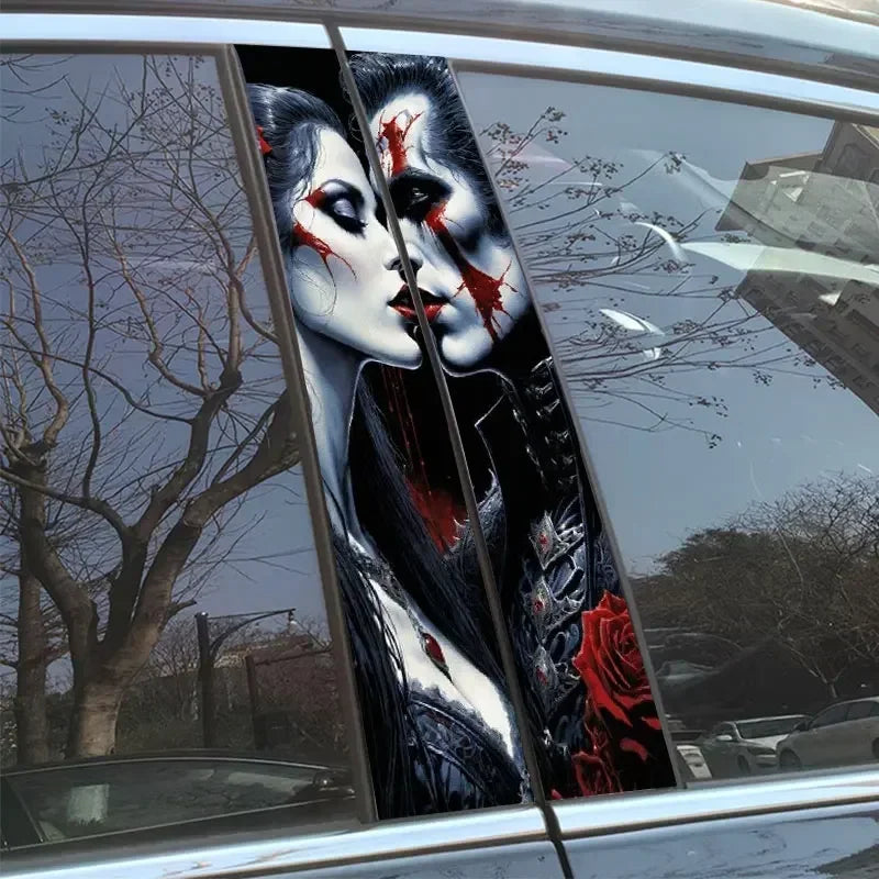 Gothic Style Couple Kiss Car Stickers