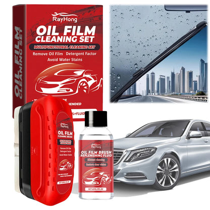 Car Windshield Brush Set – Oil Film Cleaning Kit