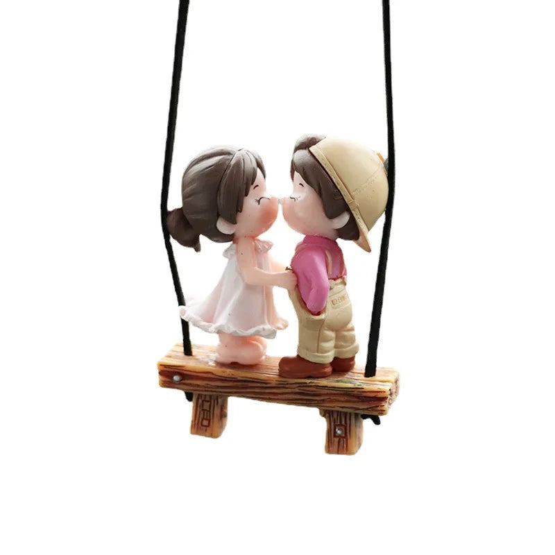 Lovely Couple Kiss&Hug Car Ornament