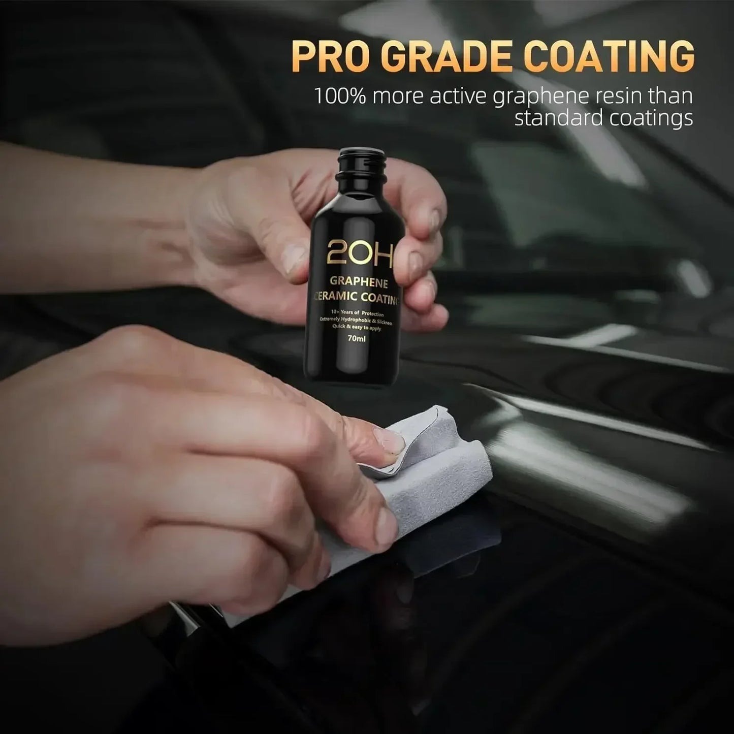 Graphene Ceramic Coatingwith Self Healing and UV Track Technology Car Detailing Professionals 10+ Years of Protection