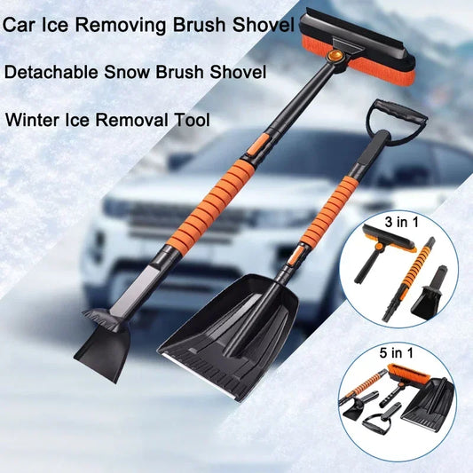 5 in 1 Detachable Ice Scraper Snow Brush