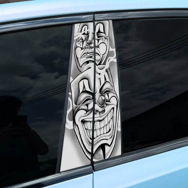 Smile Now Cry Later Mask Car Stickers