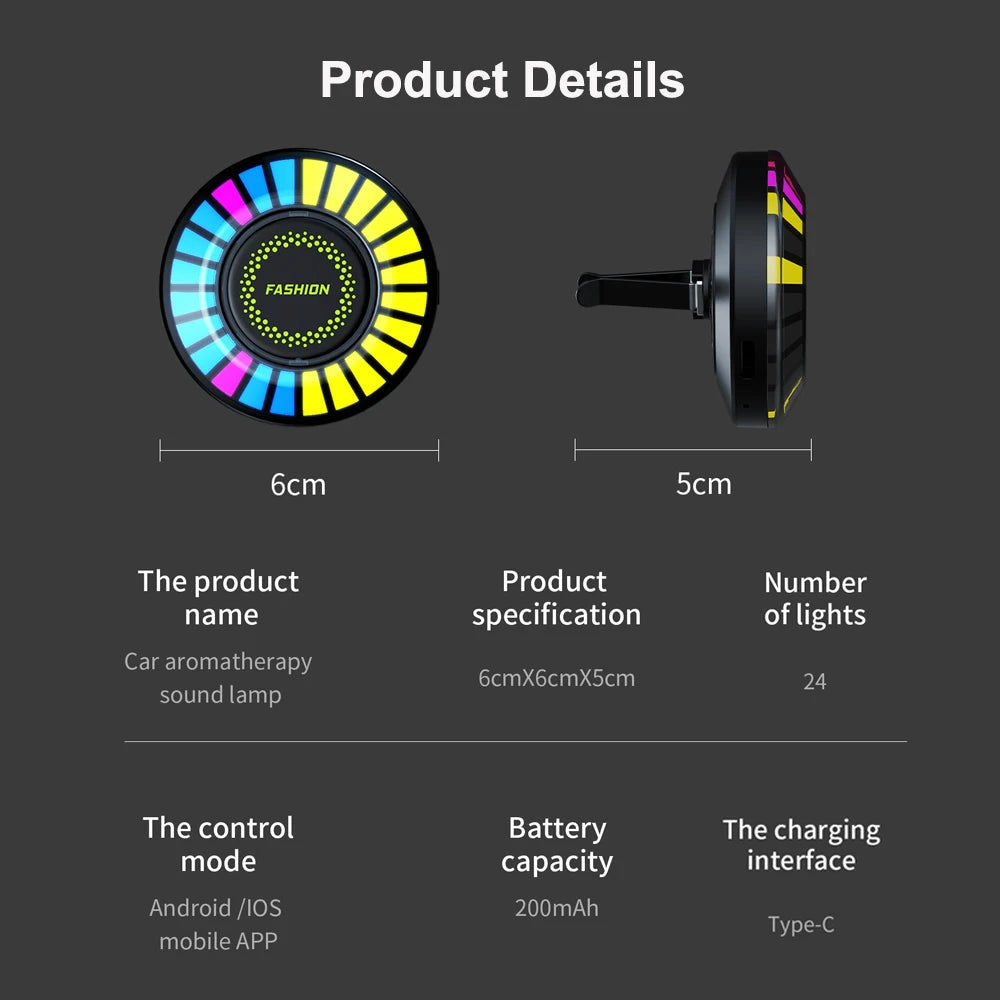 RGB LED Rhythm Light & Air Freshener